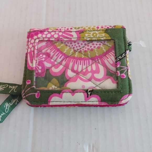 Vera Bradley Olivia Pink ID Holder w key ring - Picture 3 of 7
